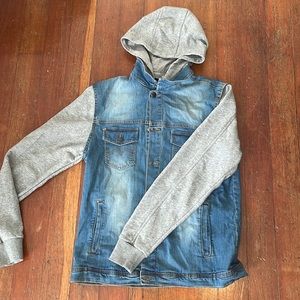 Twenty 4 denim jacket w/ removable hood